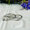 Stainless Steel Cubic Zirconia Ring Duo