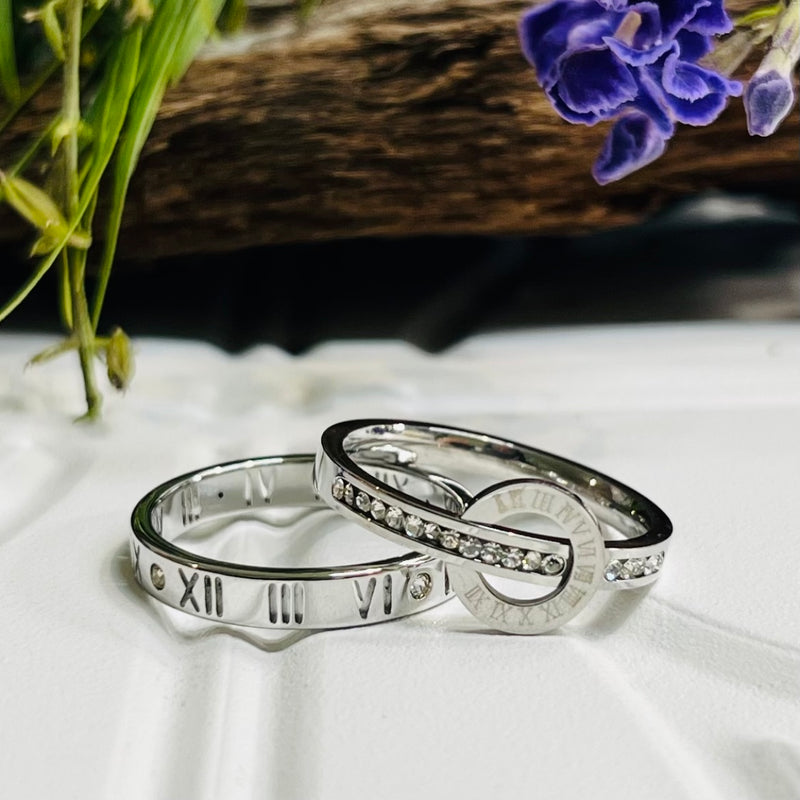 Stainless Steel Silver Set Of Rings