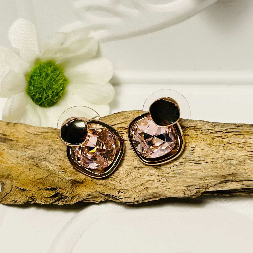 Rose Gold Necklace & Earring Set