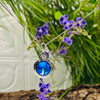 Silver Royal Blue Crystal Round Necklace & Earring Set