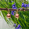 Rose Gold Platinum Plated Coral Necklace & Earring Set