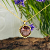 Gold & Burgundy Earring & Necklace Set