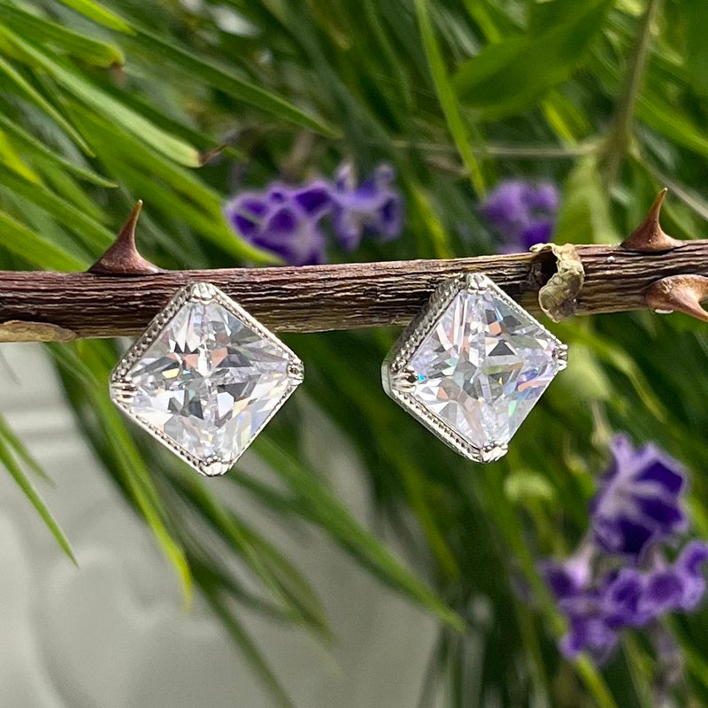 Silver & Clear Crystal Necklace & Earring Set