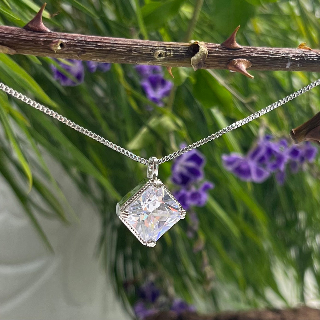 Silver & Clear Crystal Necklace & Earring Set