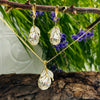 Platinum Plated Gold Necklace & Earring Set