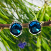 Silver & Dark Blue Earring & Necklace Set