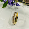 Gold plated Stainless Steel & Cubic Zirconia Ring