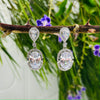 Platinum Plated Cubic Zirconia Earrings
