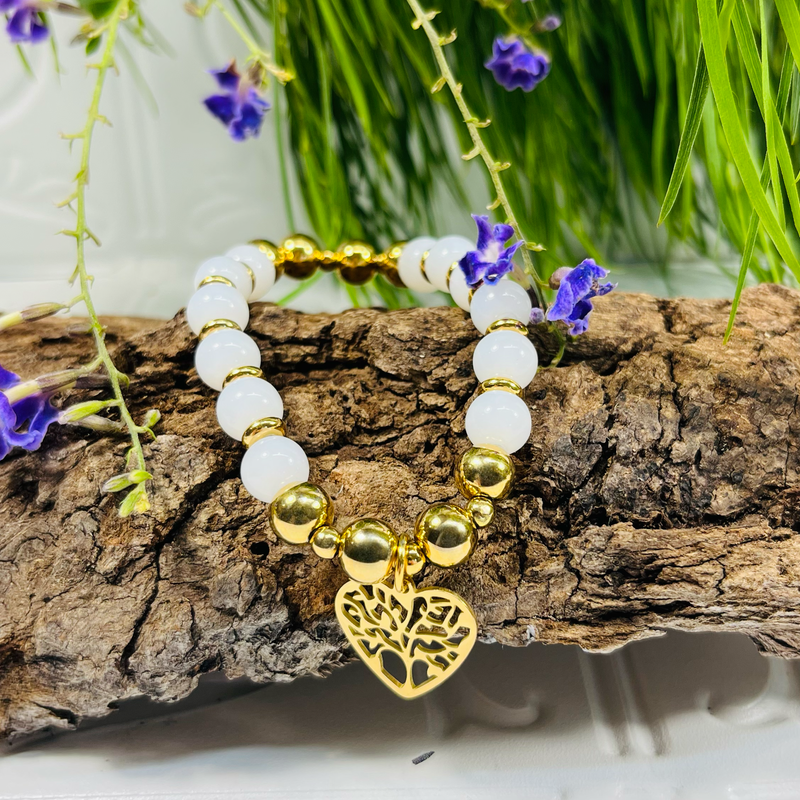 Gold Stretchy Beaded Bracelet