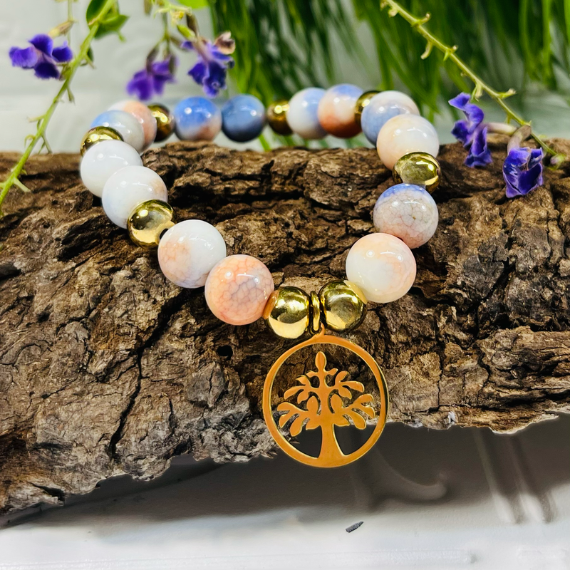Gold Stretchy Beaded Bracelet