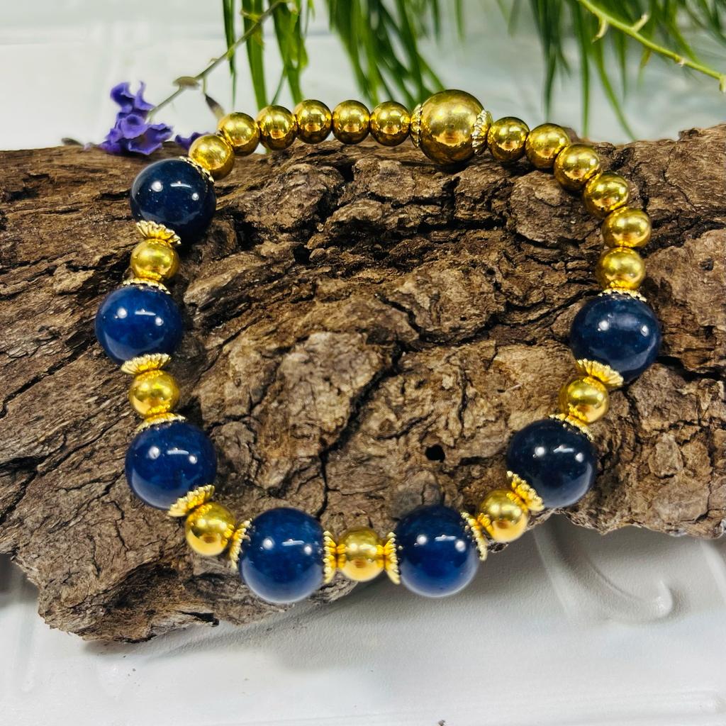 Gold  Stretchy  Beaded Bracelet
