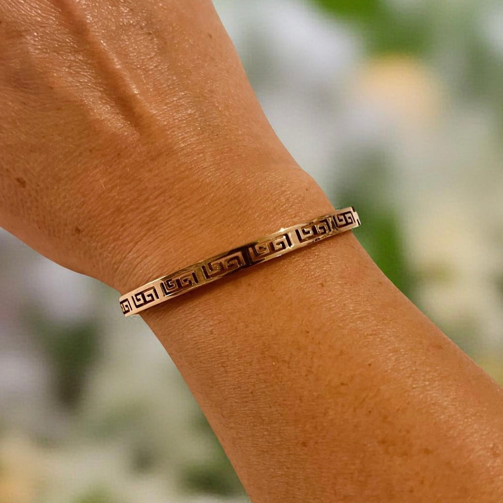 Rose Gold Plated Stainless Steel Bangle