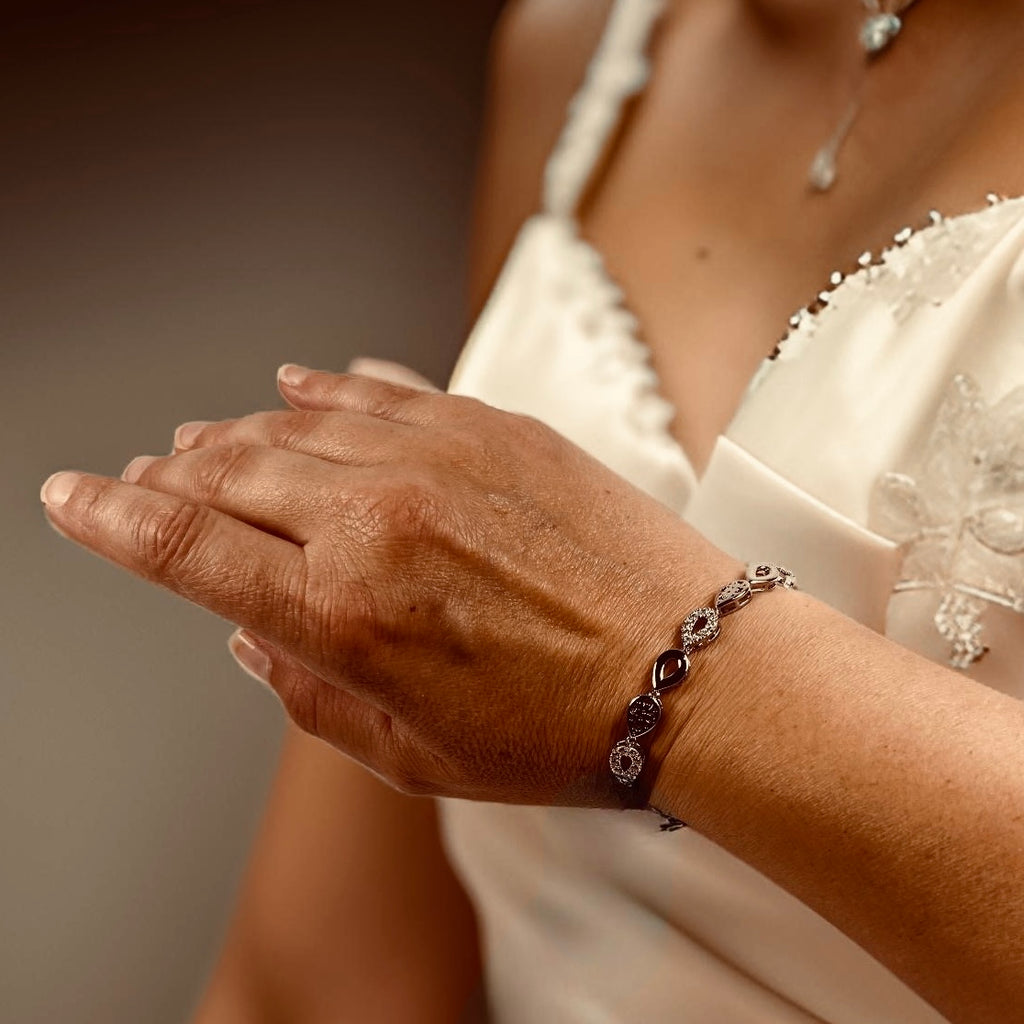 Silver Clear Crystal Cubic Zirconia Bracelet