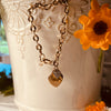 Rose Gold Chunky Chain Heart Bracelet