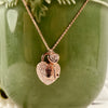 Rose Gold Heart Lock & Key Necklace