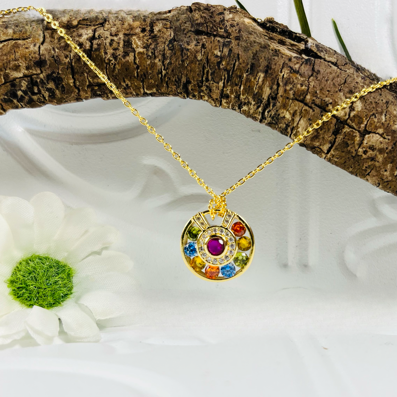 Gold Multicoloured Necklace