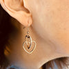 Rose Gold & Clear Cubic Zirconia Heart Earrings