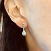 Silver & Cubic Zirconia Crystal Drop Down Earrings