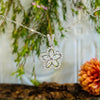 Silver Clear Crystal Flower Necklace