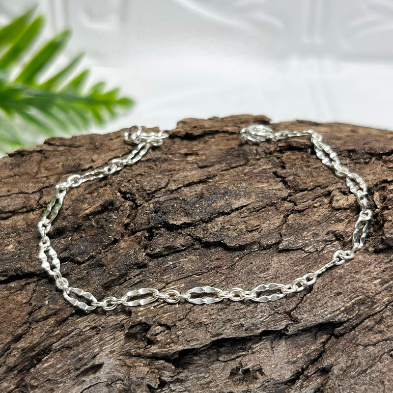 Sterling Silver Linked Chain Bracelet