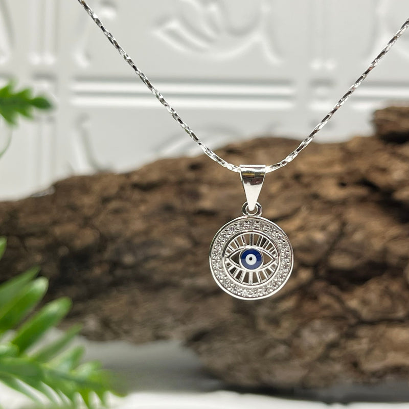 Sterling Silver Evil Eye Necklace