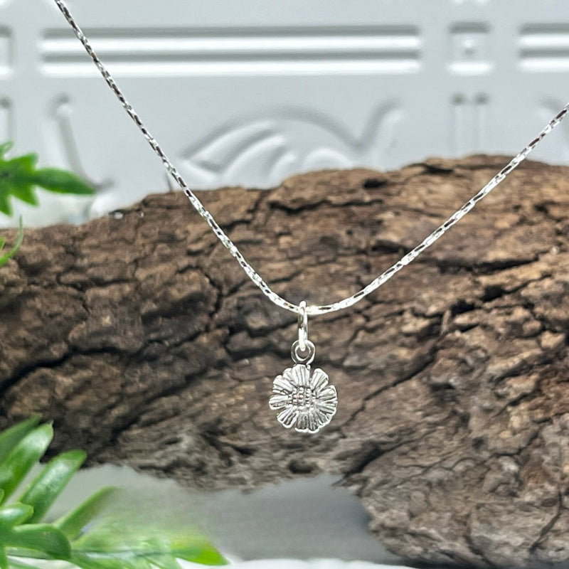 Sterling Silver Flower Necklace