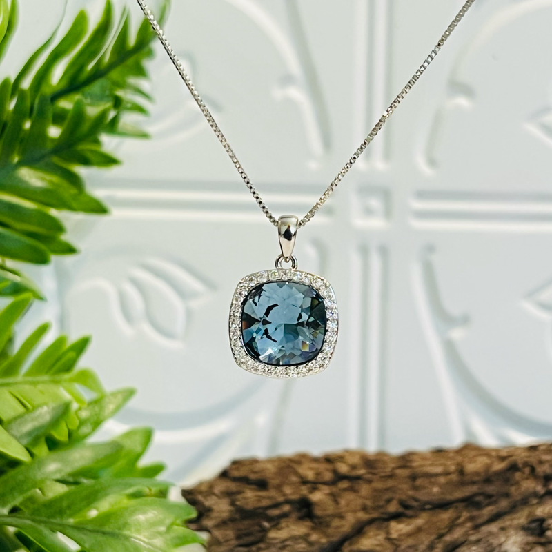 Swarovski Crystal Blue Necklace