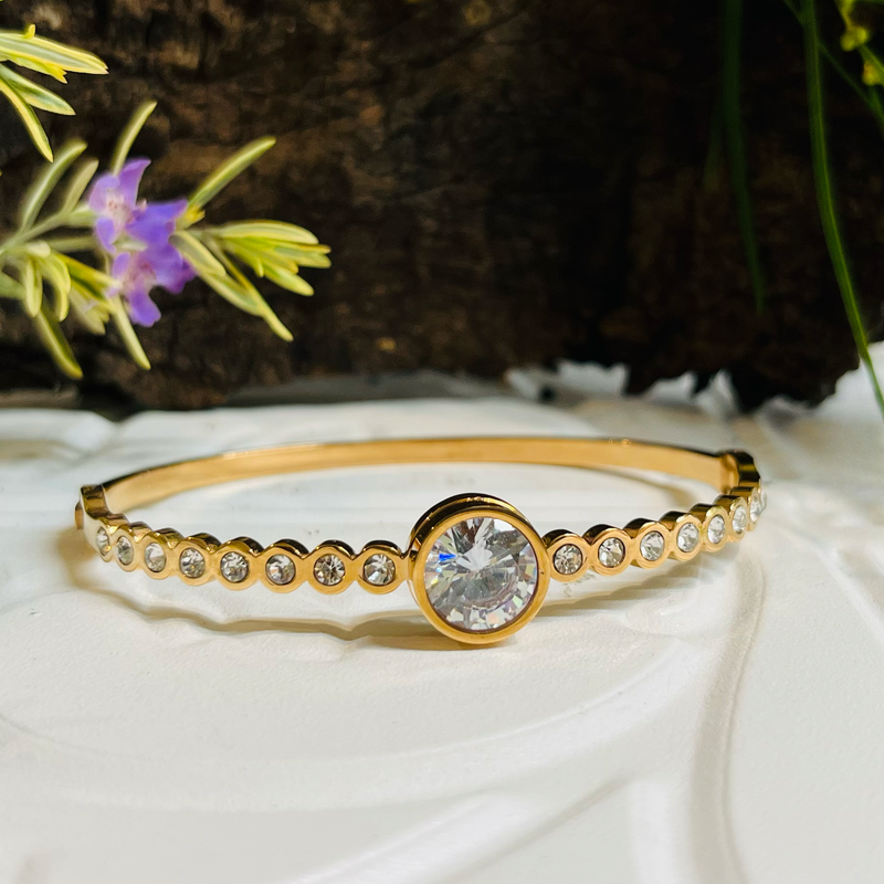 Rose Gold & Clear Crystal Bracelet