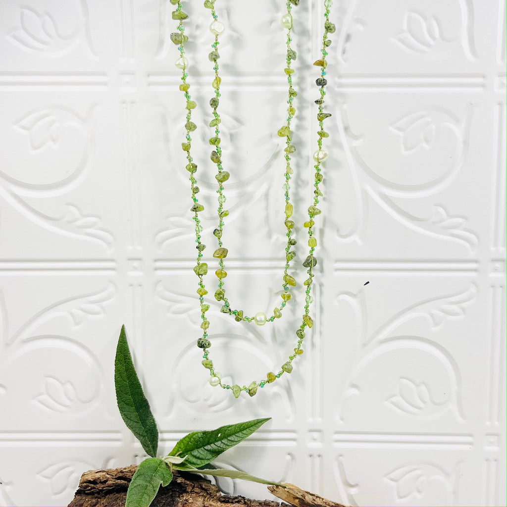 Peridot Gemstone Longer Necklace