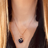 Rose Gold & Purple Crystal Necklace