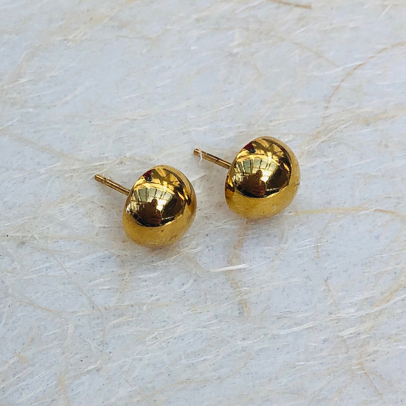 Gold Plated Stainless Steel Stud Earrings