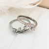 Stainless Steel Cubic Zirconia Ring Duo