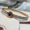 Rose Gold Plated Stainless Steel Crystal Bangle
