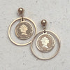 Rose Gold Plated Hoop & Coin Earrings
