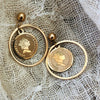 Rose Gold Plated Hoop & Coin Earrings