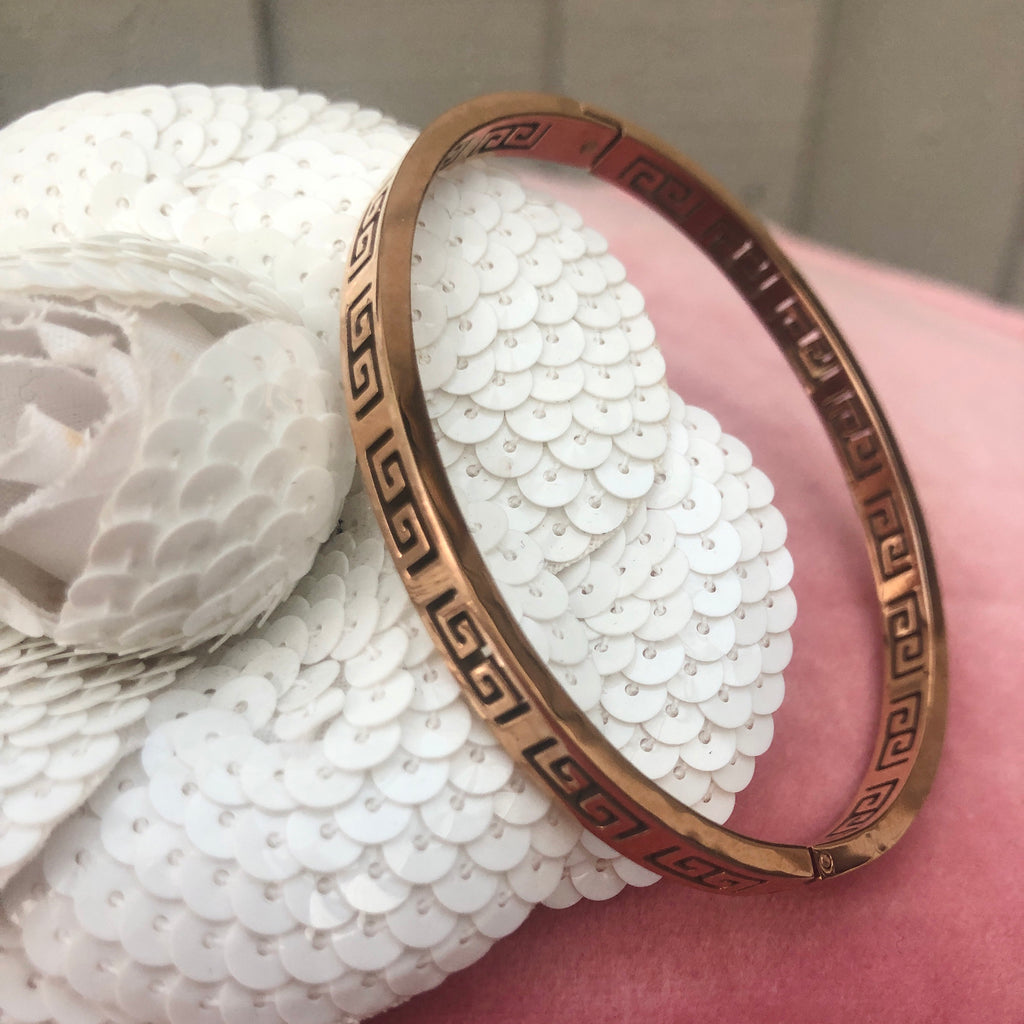 Rose Gold Plated Stainless Steel Bangle