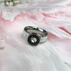 Stainless Steel Cubic Zirconia Roman Numeral Ring