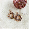 Rose Gold Plated Cubic Zirconia Earrings