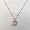 Rose Gold Plated Cubic Zirconia Pendant.