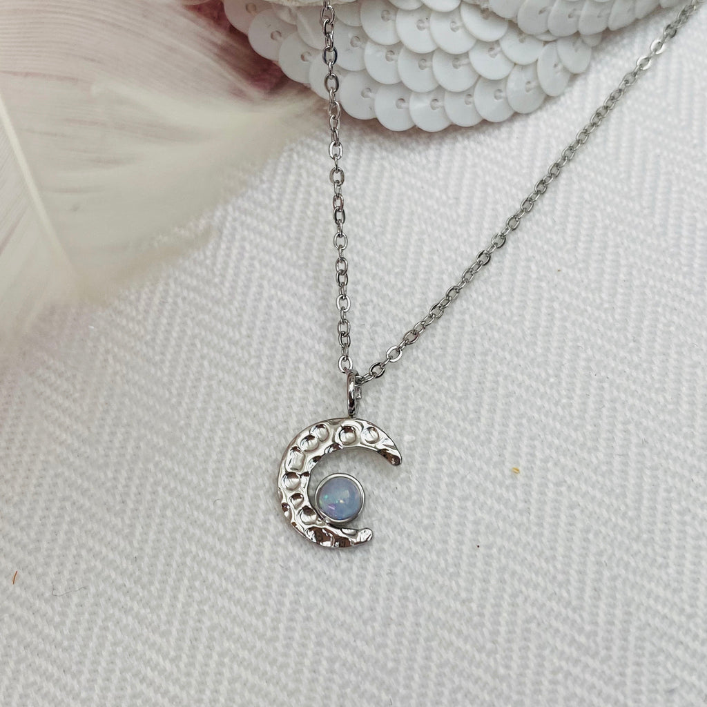 Stainless Steel Moon Pendant