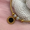Gold Plated Bracelet with Meandering Pattern Charm