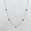 Sterling Silver and Aqua Necklace