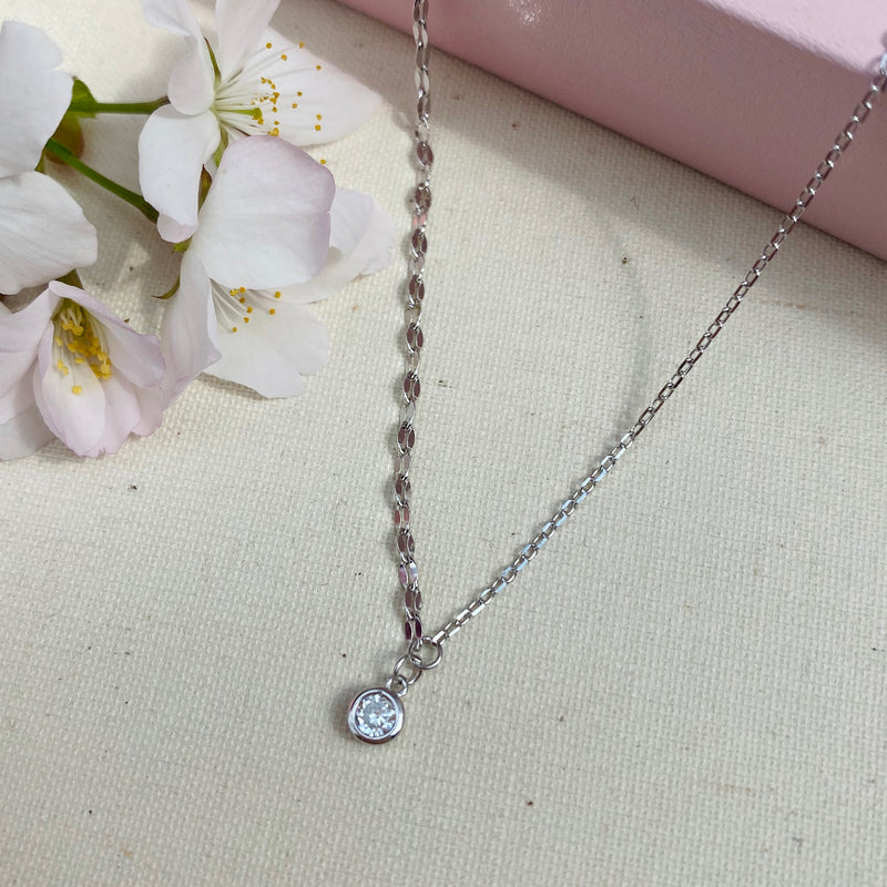 Sterling Silver Mixed Chain Necklace