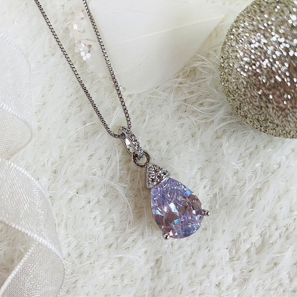 Silver Clear Cubic Zirconia Pendant
