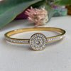 Gold Plated Stainless Steel Diamante Bangle