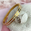 Gold Plated Stainless Steel Cubic Zirconia Bangle