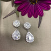 Platinum Plated Silver Cubic Zirconia Earrings