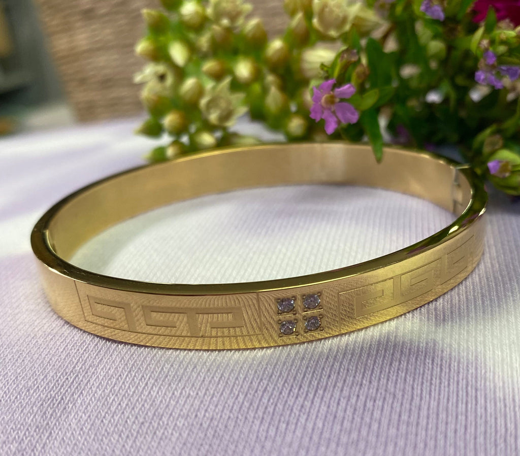 Stainless Steel Solid Gold Bangle
