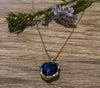 Gold & Brilliant Royal Blue Necklace
