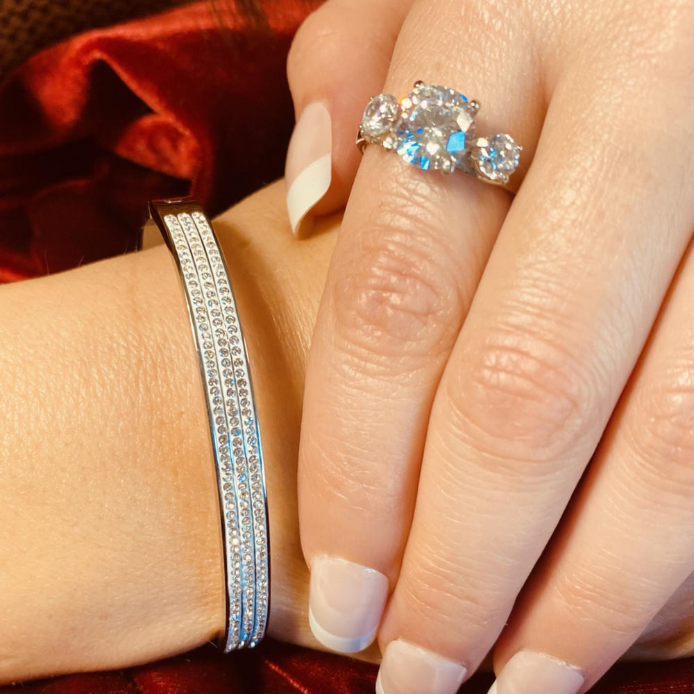Stainless Steel Cubic Zirconia Ring Serendipity Designs